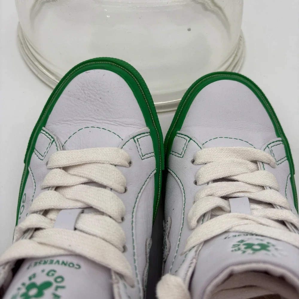 Converse Golf Le Fleur One Star White Kelly Green Leather Sneakers 164025C W 6